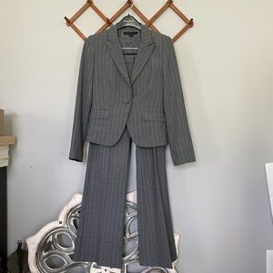 Express Grey Pinstripe Pant Suit Set